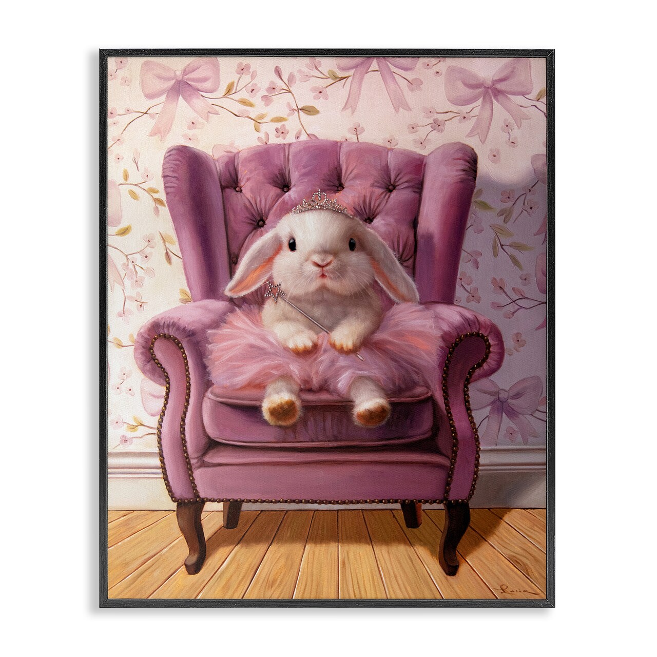 Stupell Industries Pink Princess Tutu Bunny Framed Giclee, design by Lucia Heffernan
